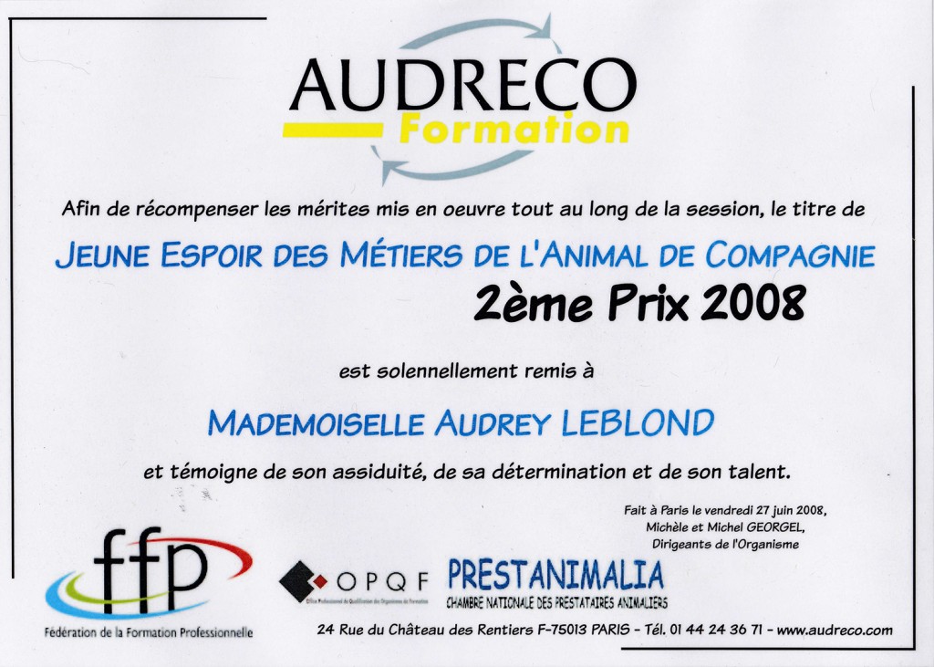 diplome 2éme prix